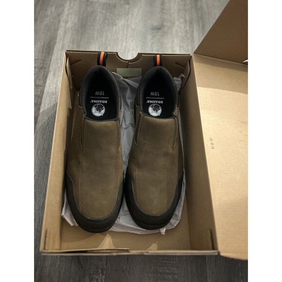Brahma Men’s Work Shoes Shale Slip On Leather Steel Toe Brown Size 9, 10, 11 - Picture 4 of 15